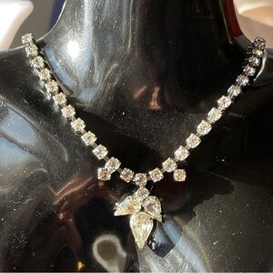 Vintage Rhinestone Prong set Necklace